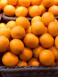 Full frame shot of oranges at market stall