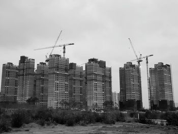 Buildings against sky in city