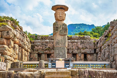 Buddha statue against sky