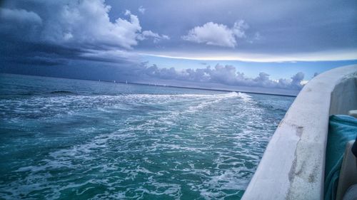 Close-up of sea against sky