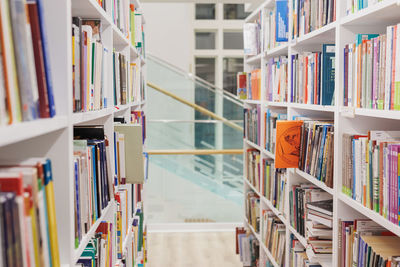 Close-up of books in library