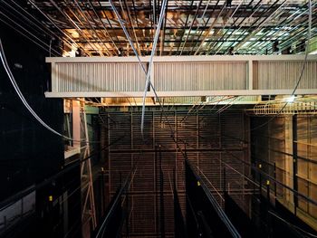 Low angle view of illuminated ceiling of building