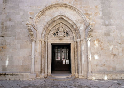 Entrance of historic building