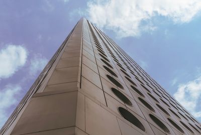 Low angle view of modern building against sky