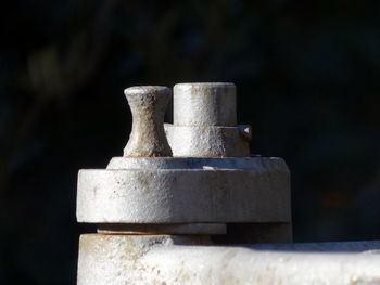 Close-up of stack of metal