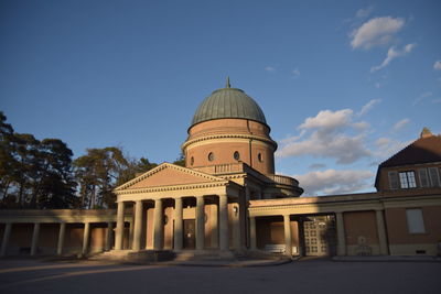 View of historic building against sky in city