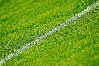 Full frame shot of soccer field