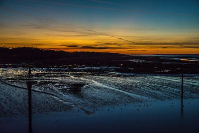 Scenic view of dramatic sky during sunset