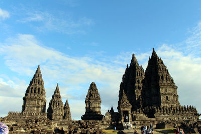 Low angle view of temple against sky