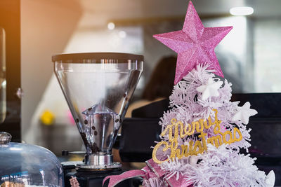 Close-up of christmas decorations