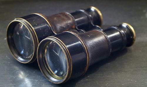 Close-up of eyeglasses on table