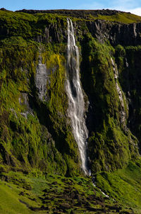 High waterfall in iceland.