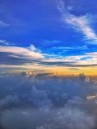 Scenic view of clouds in sky during sunset
