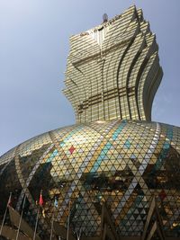 Low angle view of traditional building against sky