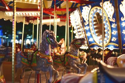 View of carousel at amusement park