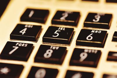 Close-up of keyboard