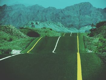 Road passing through mountains