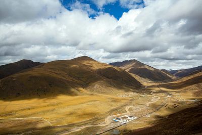 Scenic view of desert against sky