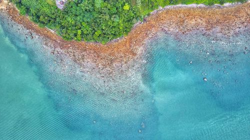 High angle view of sea