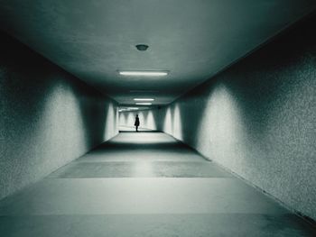 People walking in tunnel