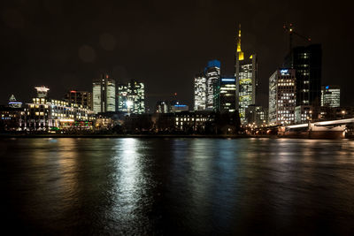 Illuminated city at night