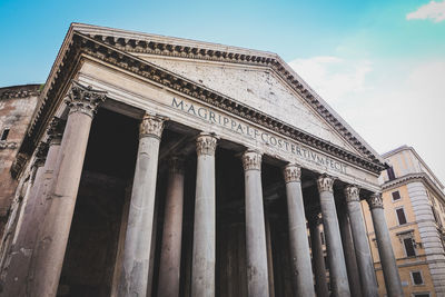 Low angle view of historical building