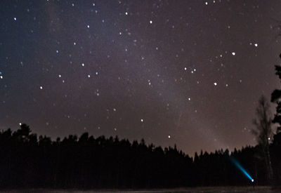Scenic view of sky at night