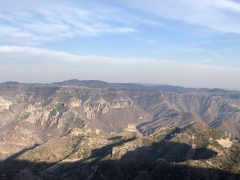 Aerial view of dramatic landscape