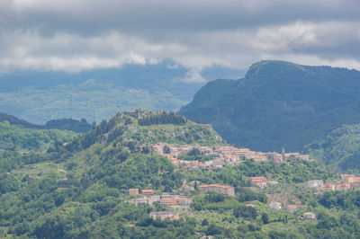 Panoramic view of the village of aiello calabro