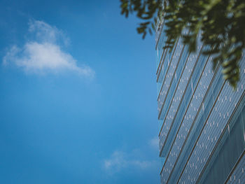 Low angle view of modern building against sky