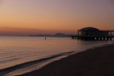 The sunrise over the sea at the senigallia roundabout is always beautiful to see