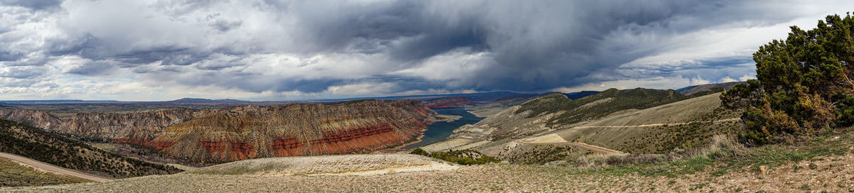 Panoramic view of landscape against sky
