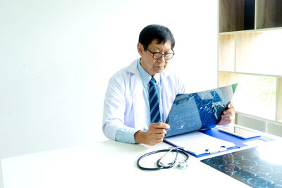 Man sitting on table