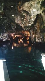 Rock formations in cave