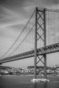 View of suspension bridge