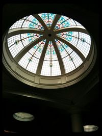 Low angle view of skylight
