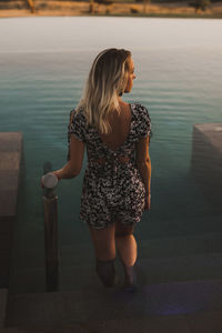 Woman looking at sea