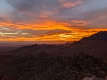 Nevada sunset, clouds reflecting on wildfire