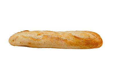 Close-up of bread against white background