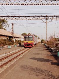 Train at railroad station platform