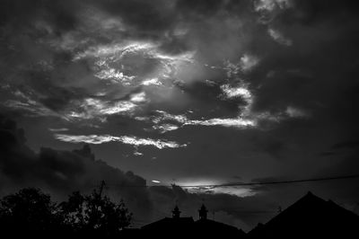 Low angle view of sky during sunset