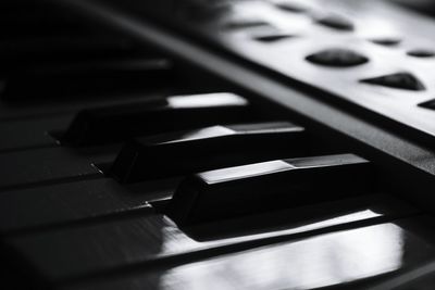 Close-up of piano keys