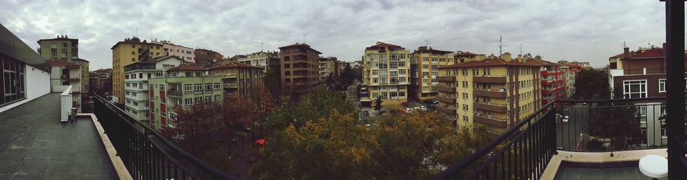 Panoramic view of cityscape against sky