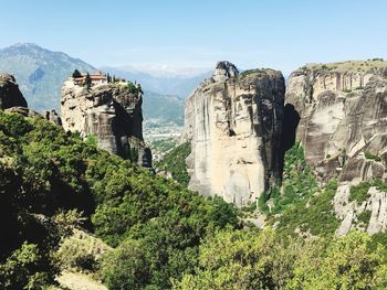 Rock formations on landscape