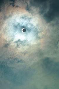 Low angle view of moon in sky