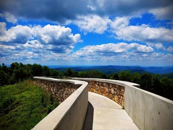 Scenic view of land against sky