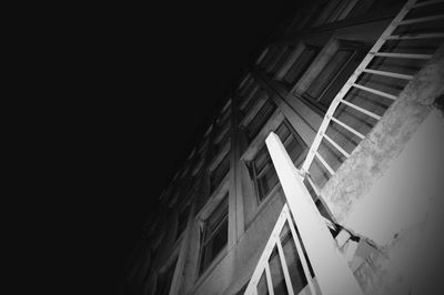 Low angle view of building at night