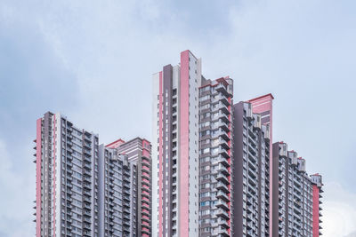 Low angle view of modern building against sky