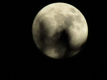 Close-up of moon against sky at night