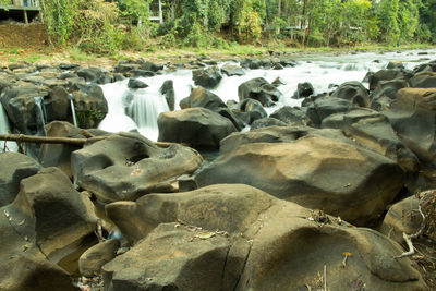 Rocks in river